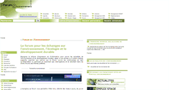 Desktop Screenshot of forum-environnement.com