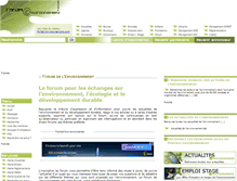 Tablet Screenshot of forum-environnement.com